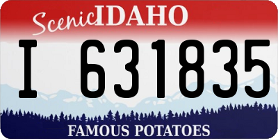 ID license plate I631835
