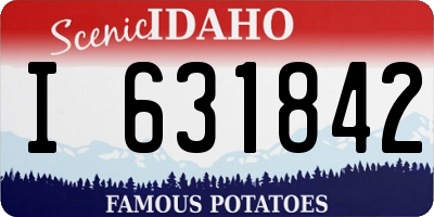 ID license plate I631842