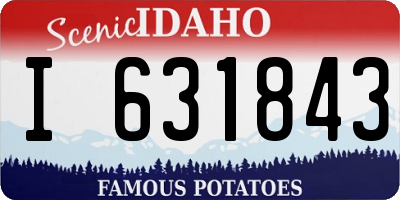 ID license plate I631843
