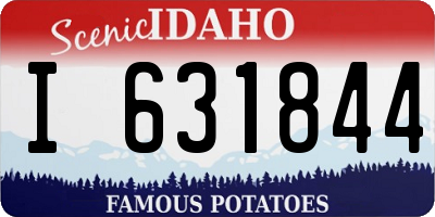 ID license plate I631844