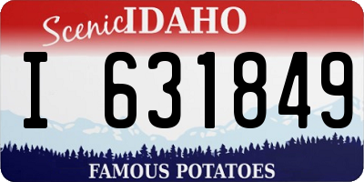 ID license plate I631849