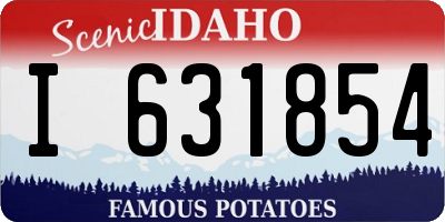 ID license plate I631854