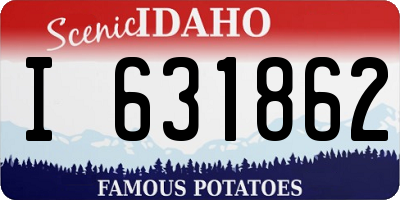 ID license plate I631862