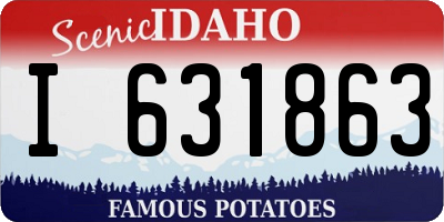 ID license plate I631863