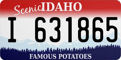 ID license plate I631865