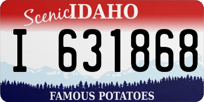 ID license plate I631868