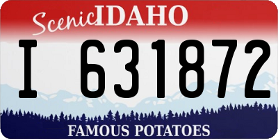 ID license plate I631872