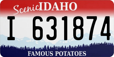 ID license plate I631874