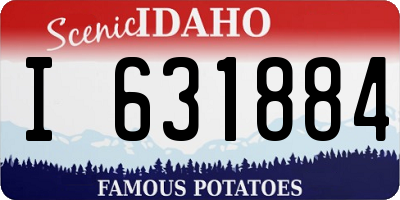 ID license plate I631884