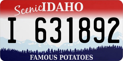 ID license plate I631892