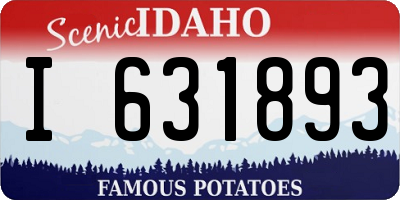 ID license plate I631893