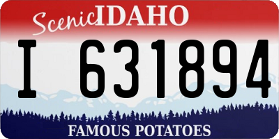 ID license plate I631894