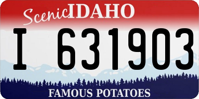 ID license plate I631903
