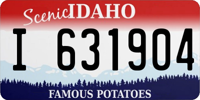 ID license plate I631904
