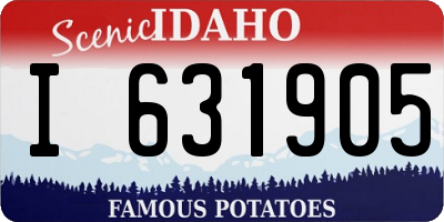 ID license plate I631905