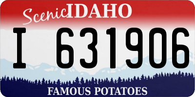 ID license plate I631906