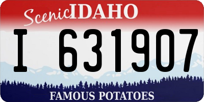 ID license plate I631907