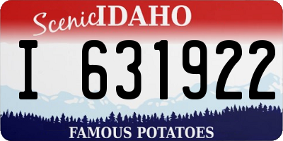 ID license plate I631922