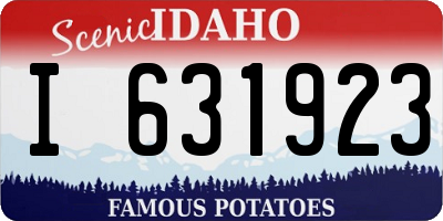 ID license plate I631923