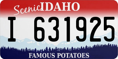 ID license plate I631925