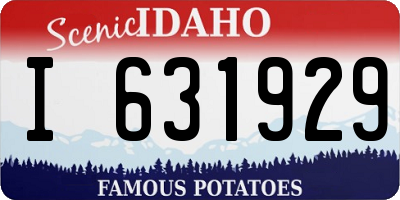 ID license plate I631929
