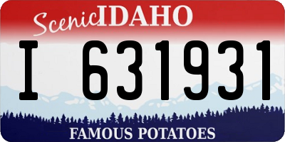 ID license plate I631931