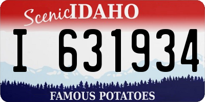 ID license plate I631934