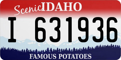 ID license plate I631936