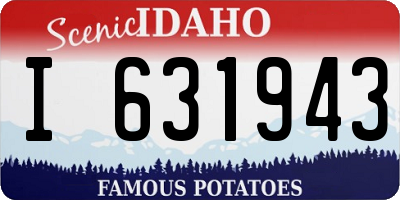 ID license plate I631943