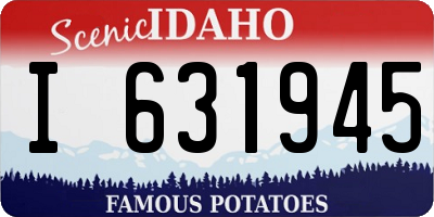 ID license plate I631945