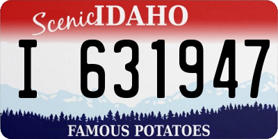 ID license plate I631947