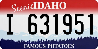 ID license plate I631951