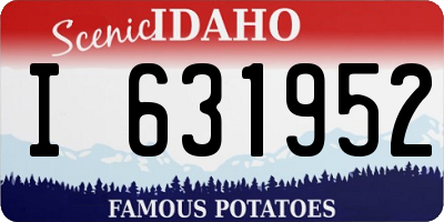 ID license plate I631952