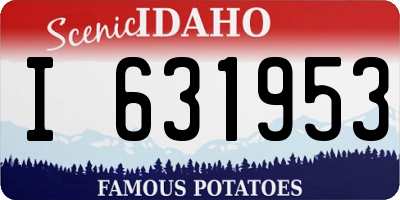 ID license plate I631953