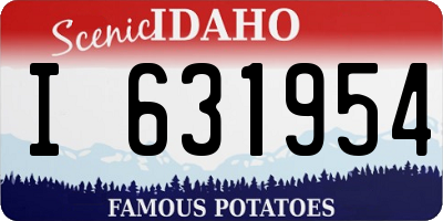 ID license plate I631954