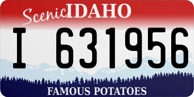 ID license plate I631956