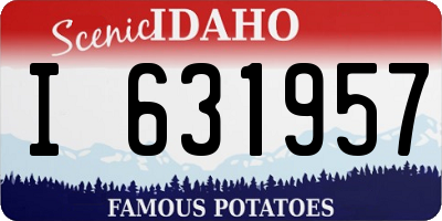 ID license plate I631957