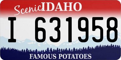ID license plate I631958