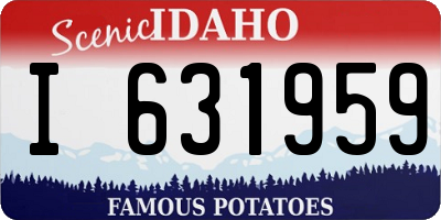 ID license plate I631959
