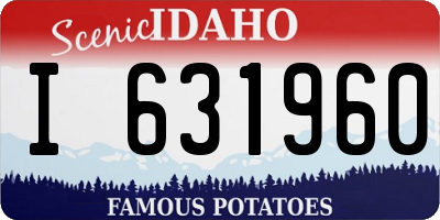 ID license plate I631960