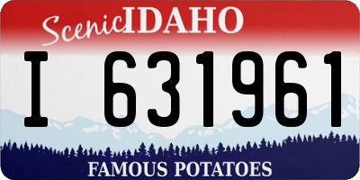 ID license plate I631961