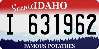 ID license plate I631962