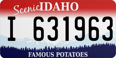 ID license plate I631963
