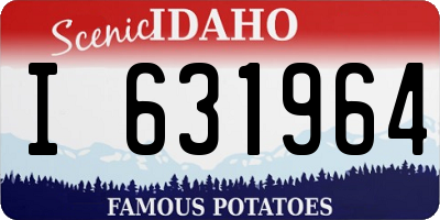 ID license plate I631964