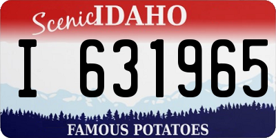 ID license plate I631965