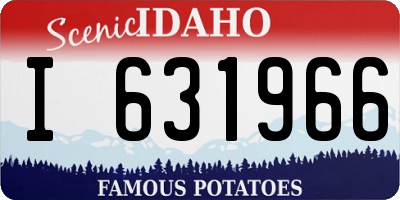 ID license plate I631966