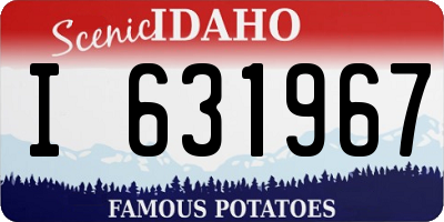 ID license plate I631967