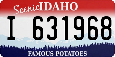 ID license plate I631968