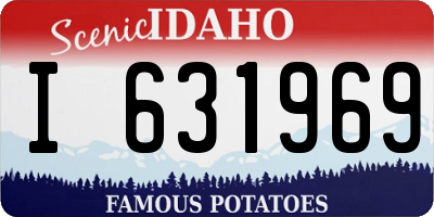 ID license plate I631969
