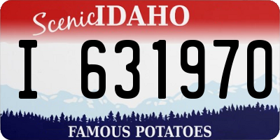 ID license plate I631970